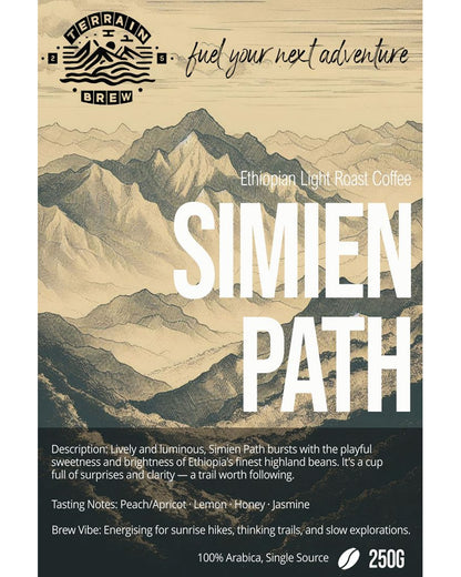 Simien Path – Light Roast Ethiopian Beans Bright. Unique. Trailblazing.