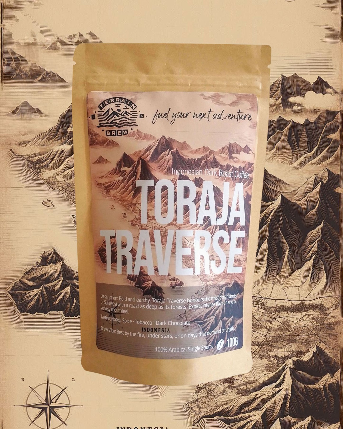 Toraja Traverse – Indonesian Medium Roast Warm. Sweet. Rugged.